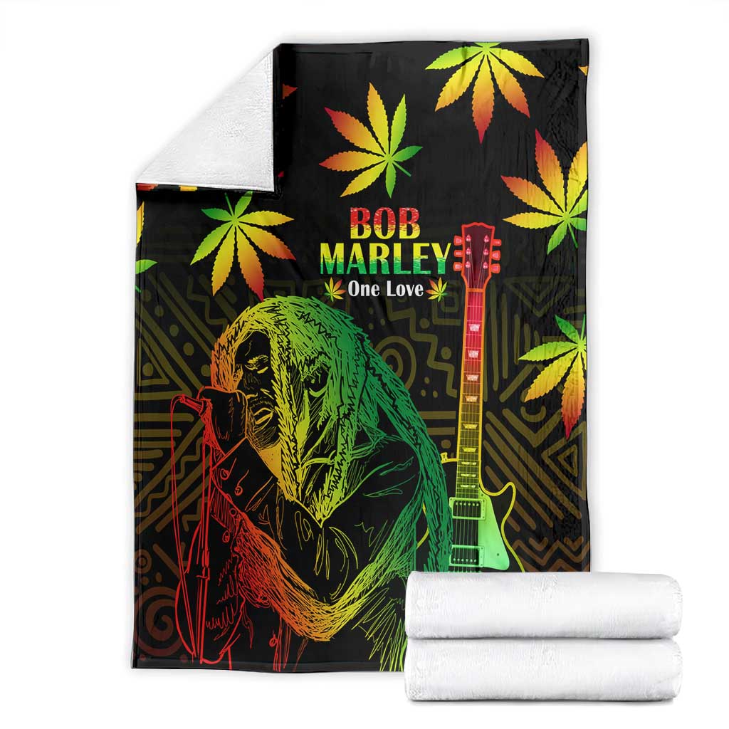 Afro Jamaica Legend Bob Day Blanket One Love Jamaican Reggae African Pattern LT14