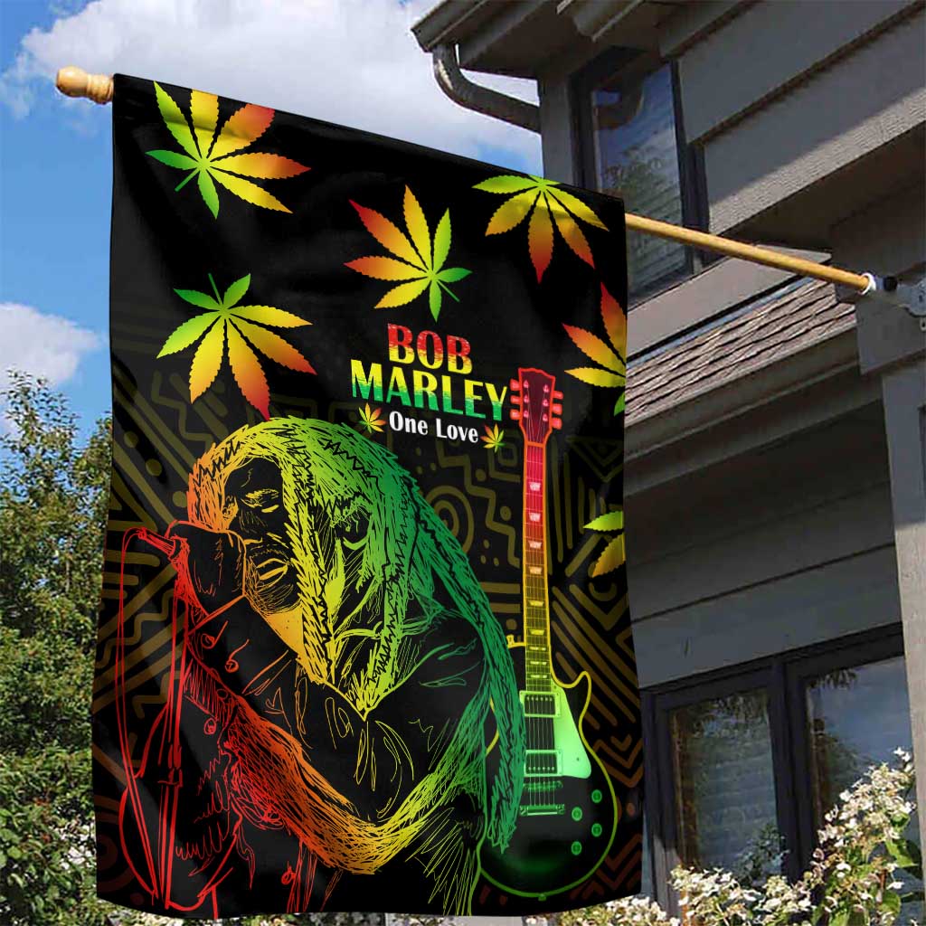 Afro Jamaica Legend Bob Day Garden Flag One Love Jamaican Reggae African Pattern LT14