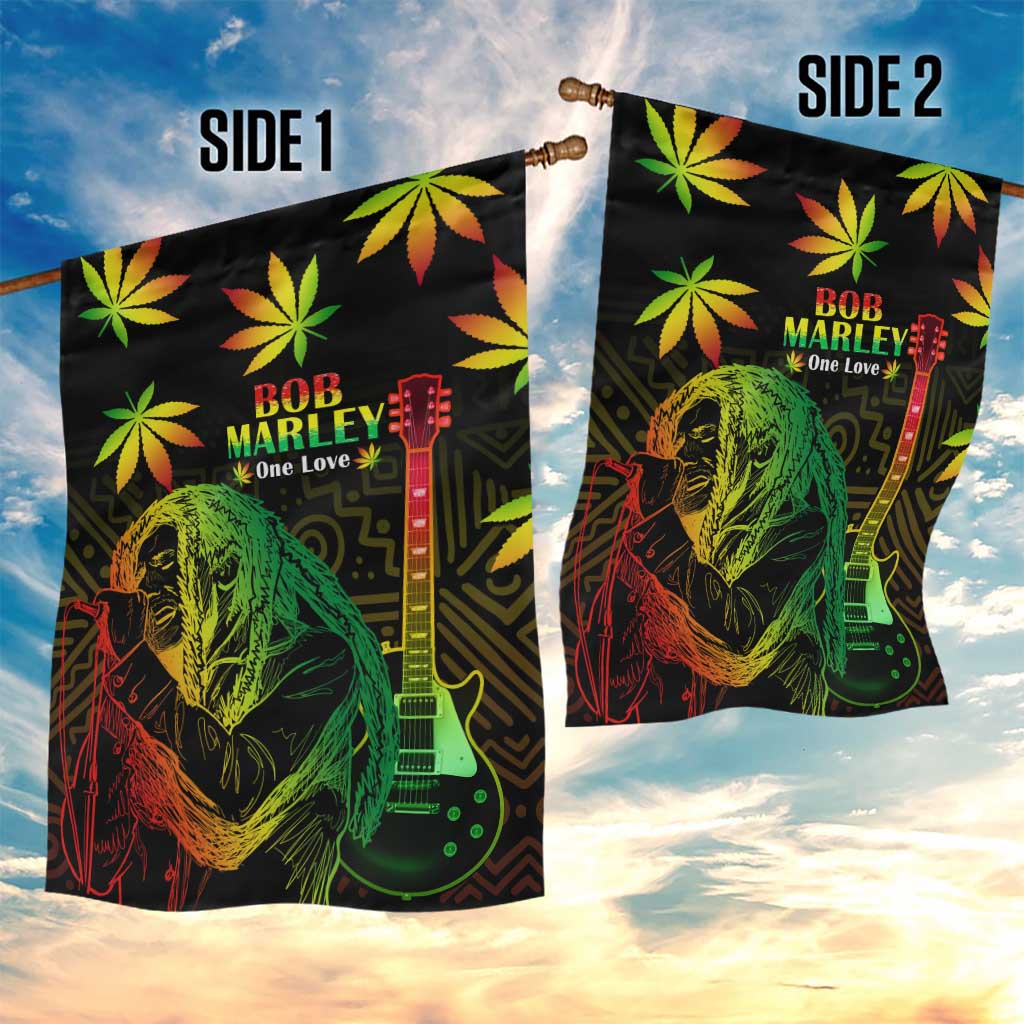 Afro Jamaica Legend Bob Day Garden Flag One Love Jamaican Reggae African Pattern LT14