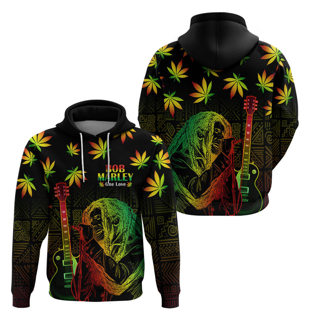 Jamaica Legend Bob Day Hoodie One Love Jamaican Reggae African Pattern LT14