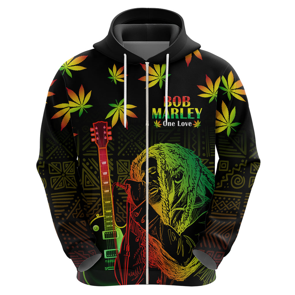 Jamaica Legend Bob Day Hoodie One Love Jamaican Reggae African Pattern LT14