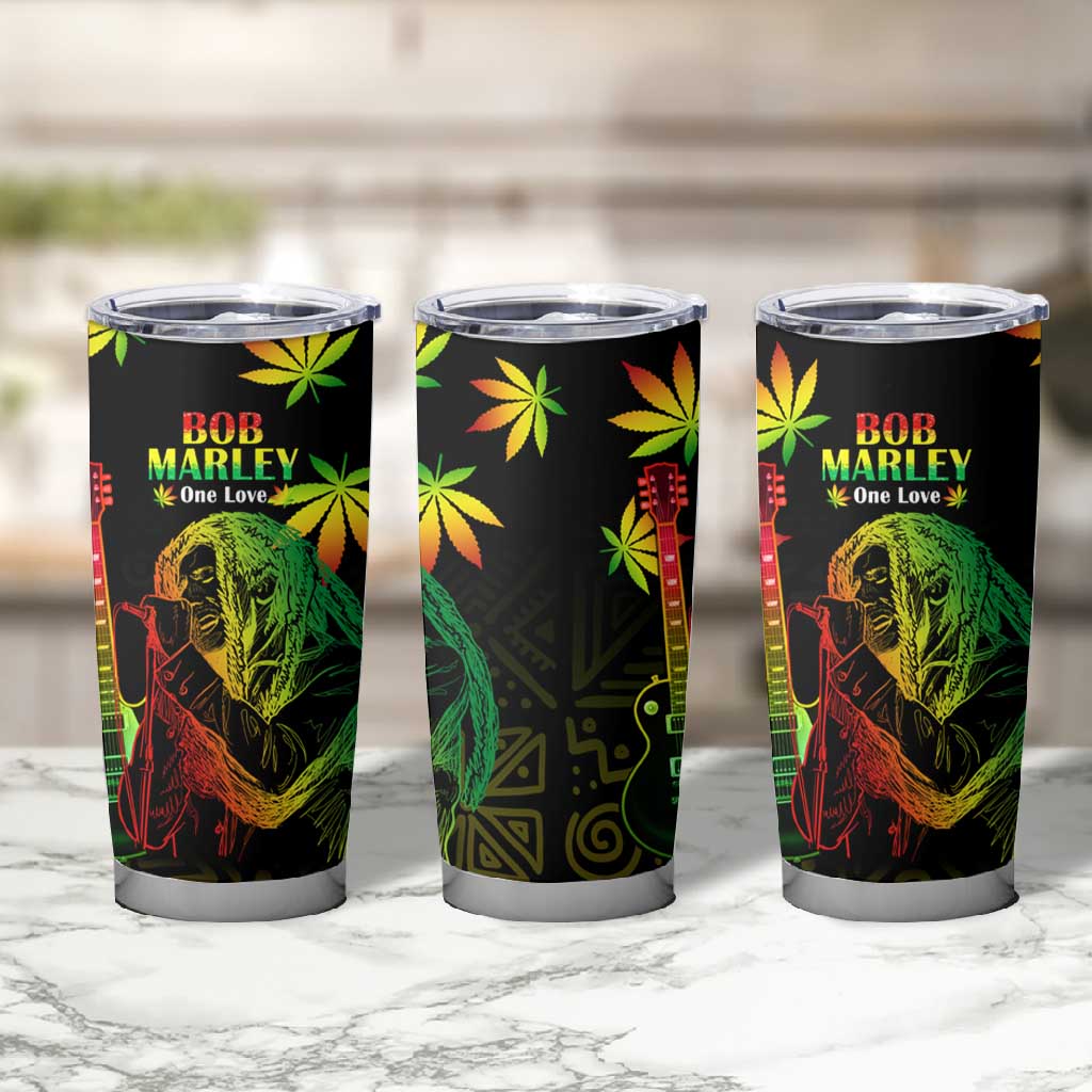 Afro Jamaica Legend Bob Day Tumbler Cup One Love Jamaican Reggae African Pattern LT14