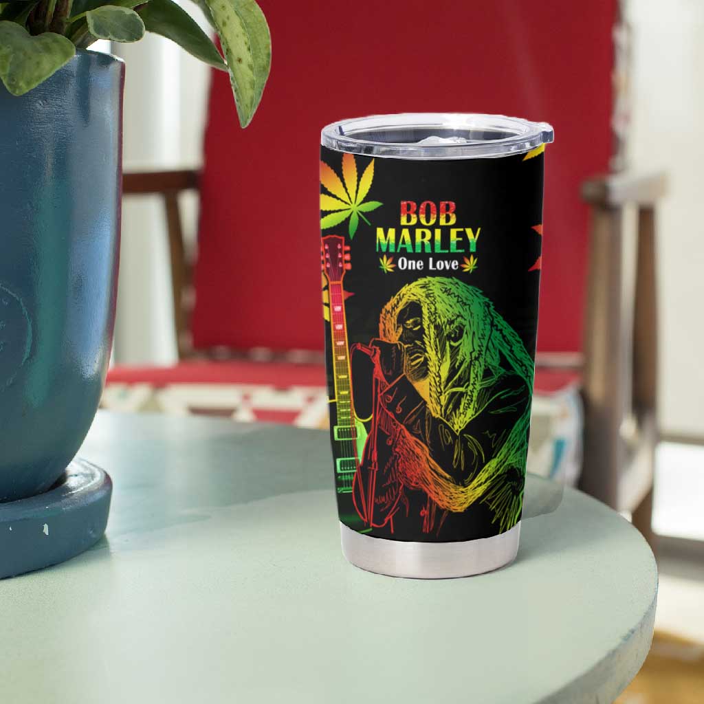 Afro Jamaica Legend Bob Day Tumbler Cup One Love Jamaican Reggae African Pattern LT14