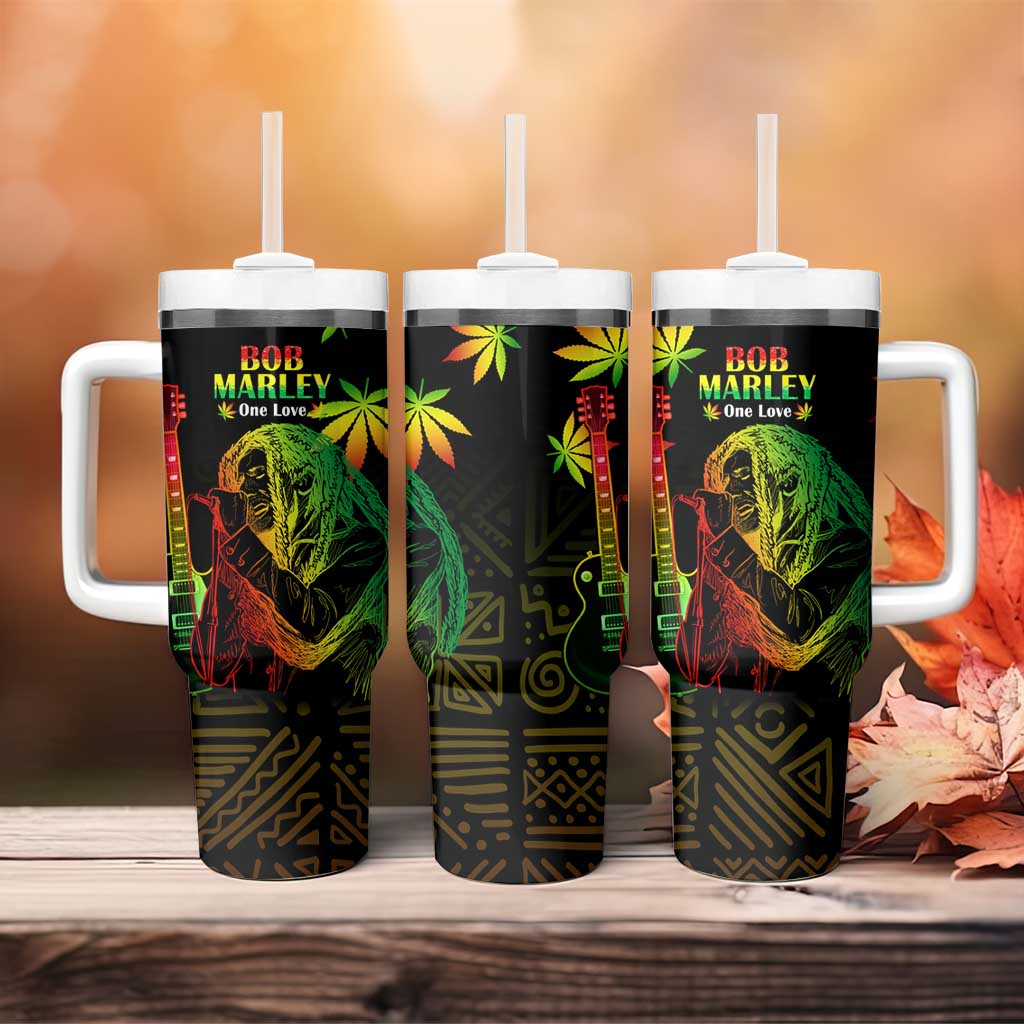 Afro Jamaica Legend Bob Day Tumbler With Handle One Love Jamaican Reggae African Pattern LT14