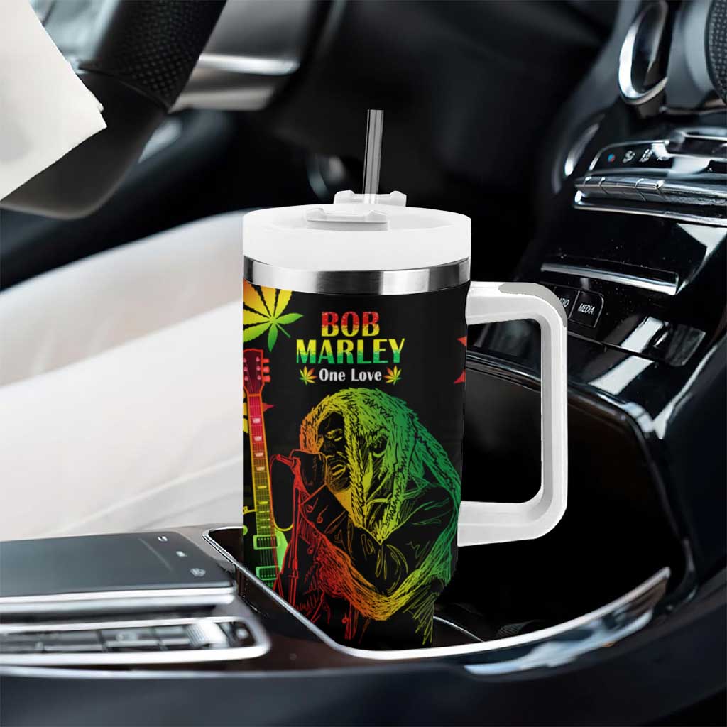 Afro Jamaica Legend Bob Day Tumbler With Handle One Love Jamaican Reggae African Pattern LT14