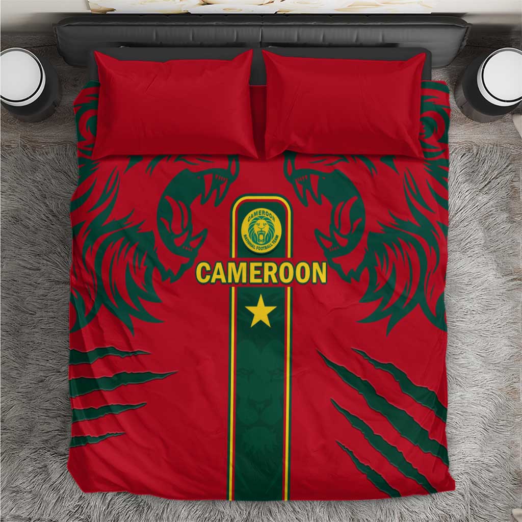 Cameroon Football Bedding Set 2024 African Nations Go Champions Lion Style LT14