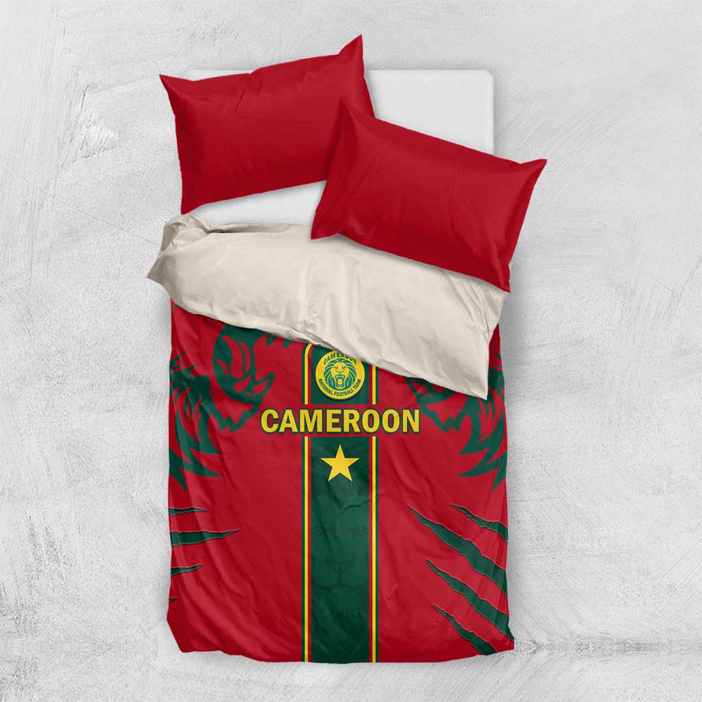 Cameroon Football Bedding Set 2024 African Nations Go Champions Lion Style LT14