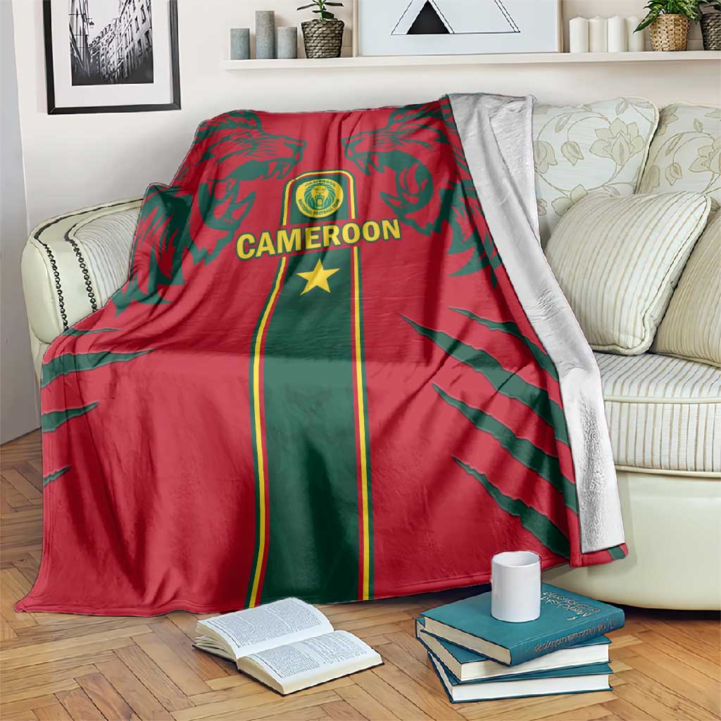 Cameroon Football Blanket 2024 African Nations Go Champions Lion Style LT14