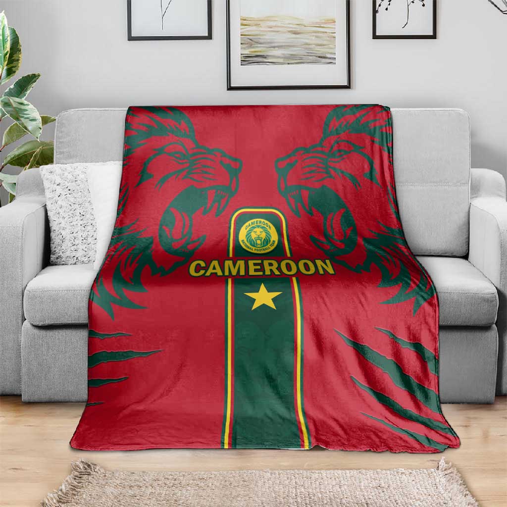 Cameroon Football Blanket 2024 African Nations Go Champions Lion Style LT14