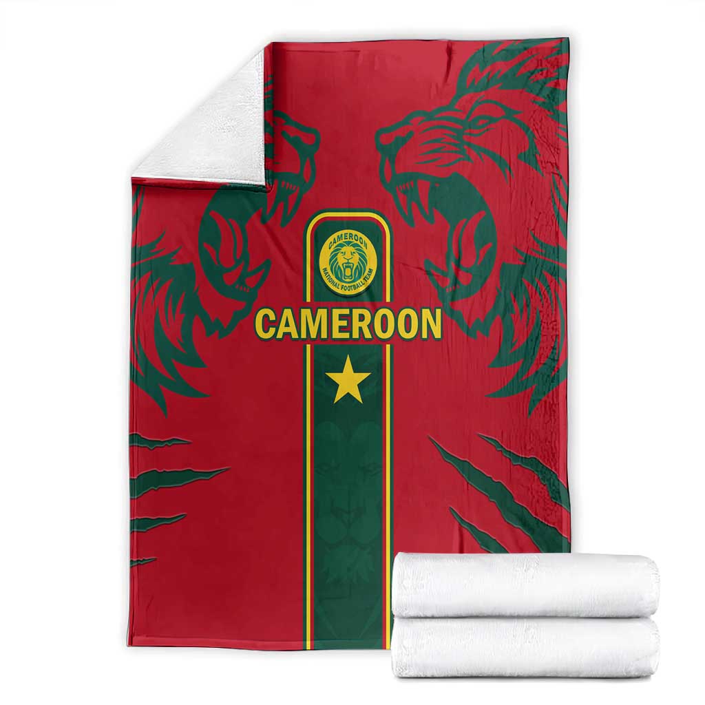 Cameroon Football Blanket 2024 African Nations Go Champions Lion Style LT14