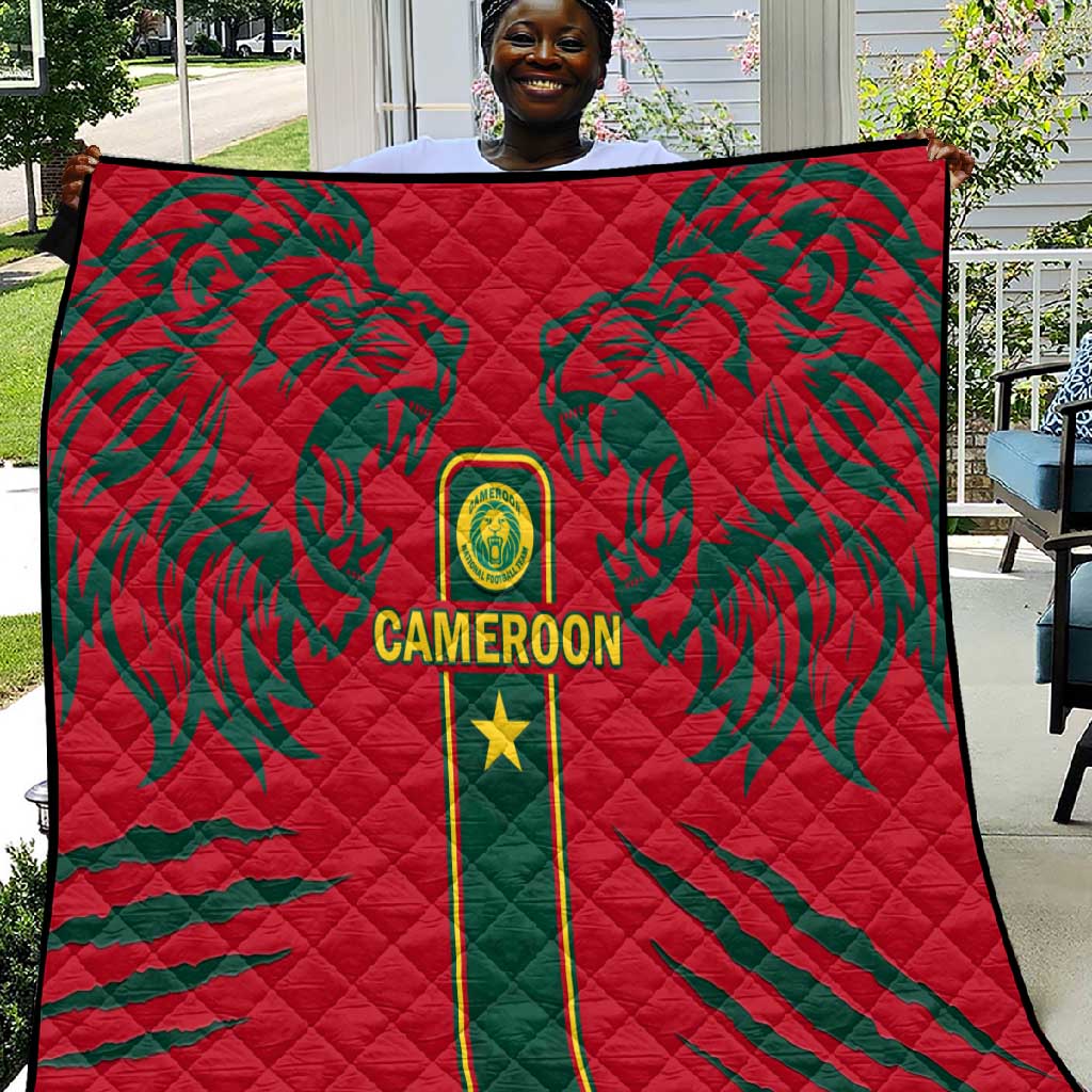 Cameroon Football Quilt 2024 African Nations Go Champions Lion Style LT14