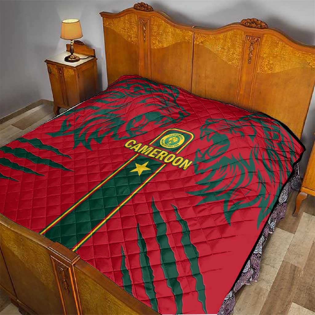 Cameroon Football Quilt 2024 African Nations Go Champions Lion Style LT14