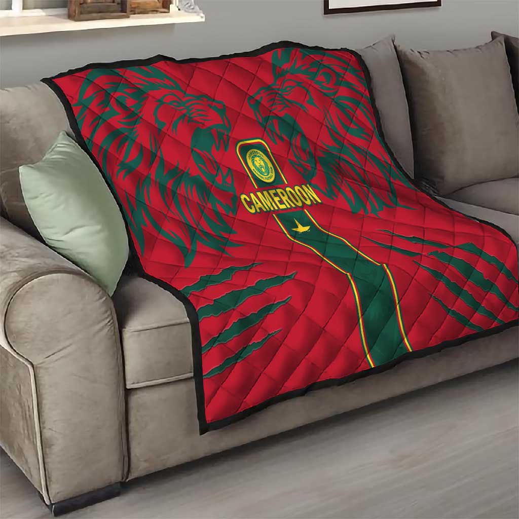 Cameroon Football Quilt 2024 African Nations Go Champions Lion Style LT14