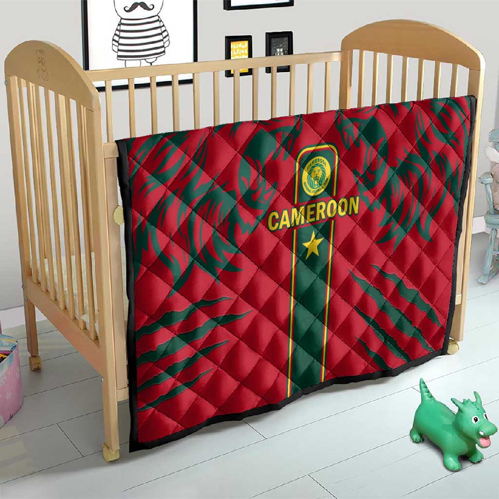 Cameroon Football Quilt 2024 African Nations Go Champions Lion Style LT14