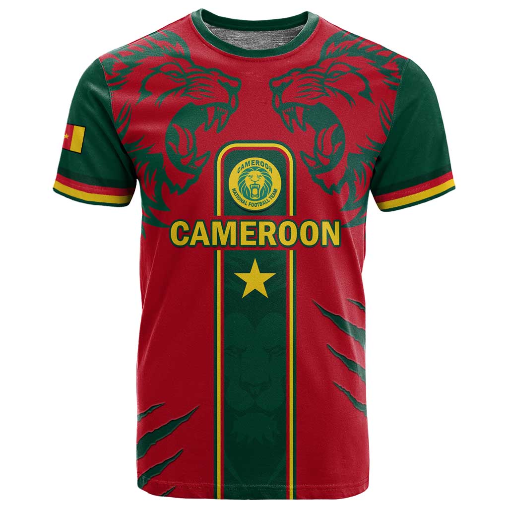 Custom Cameroon Football T shirt 2024 African Nations Go Champions Lion Style LT14