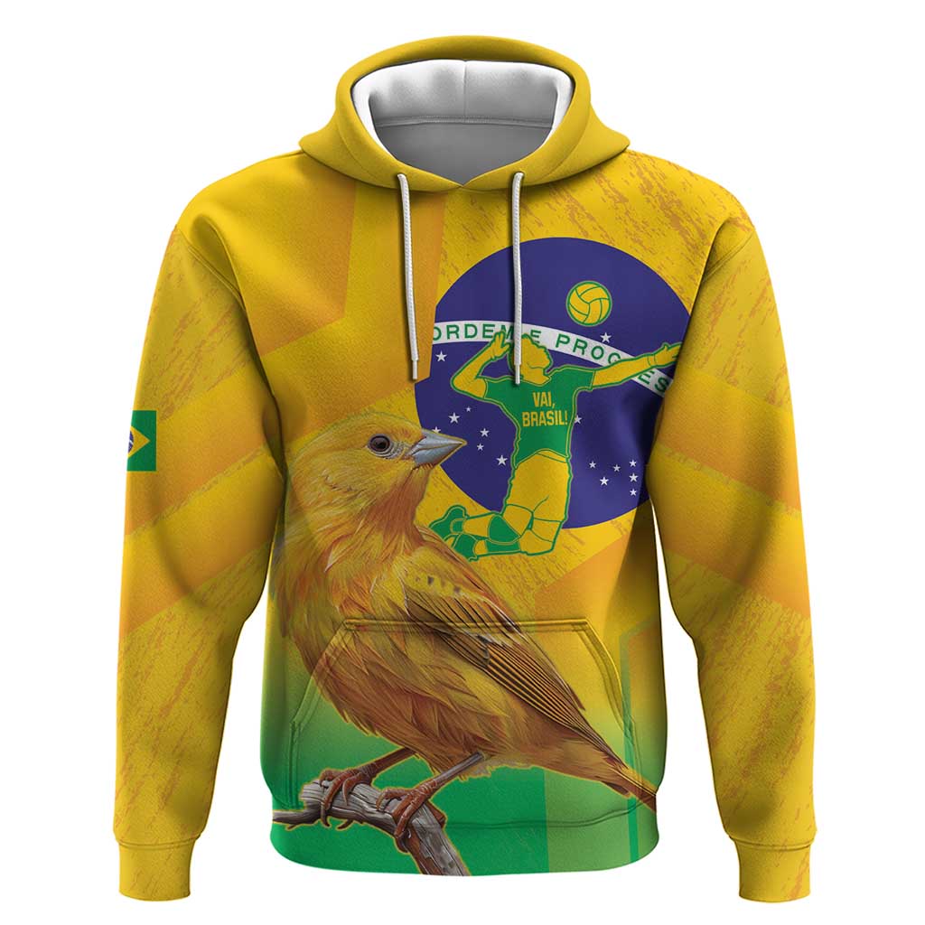 Brasil Volleyball Hoodie Go Champions Canario-da-terra LT14