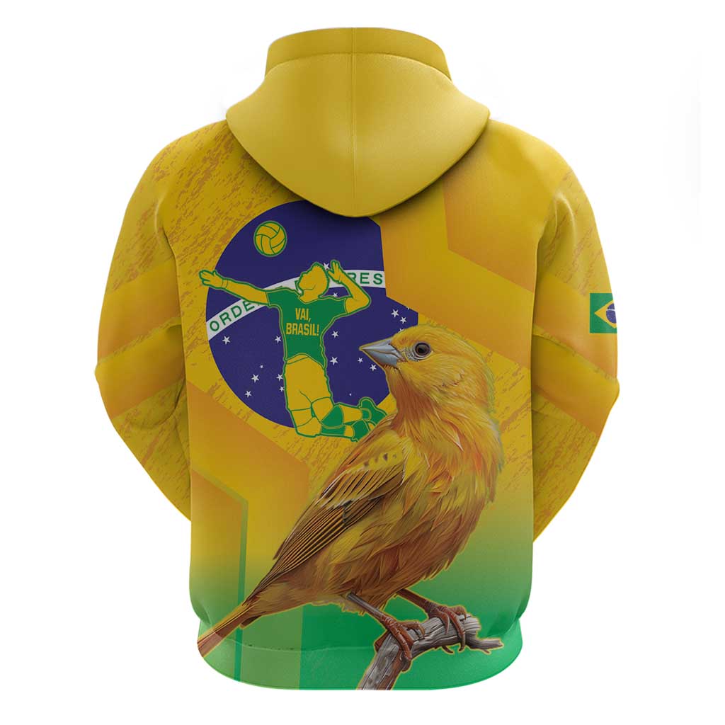 Brasil Volleyball Hoodie Go Champions Canario-da-terra LT14