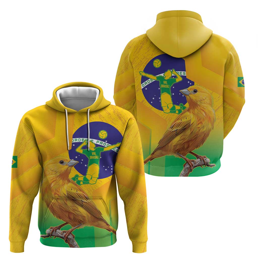 Brasil Volleyball Hoodie Go Champions Canario-da-terra LT14