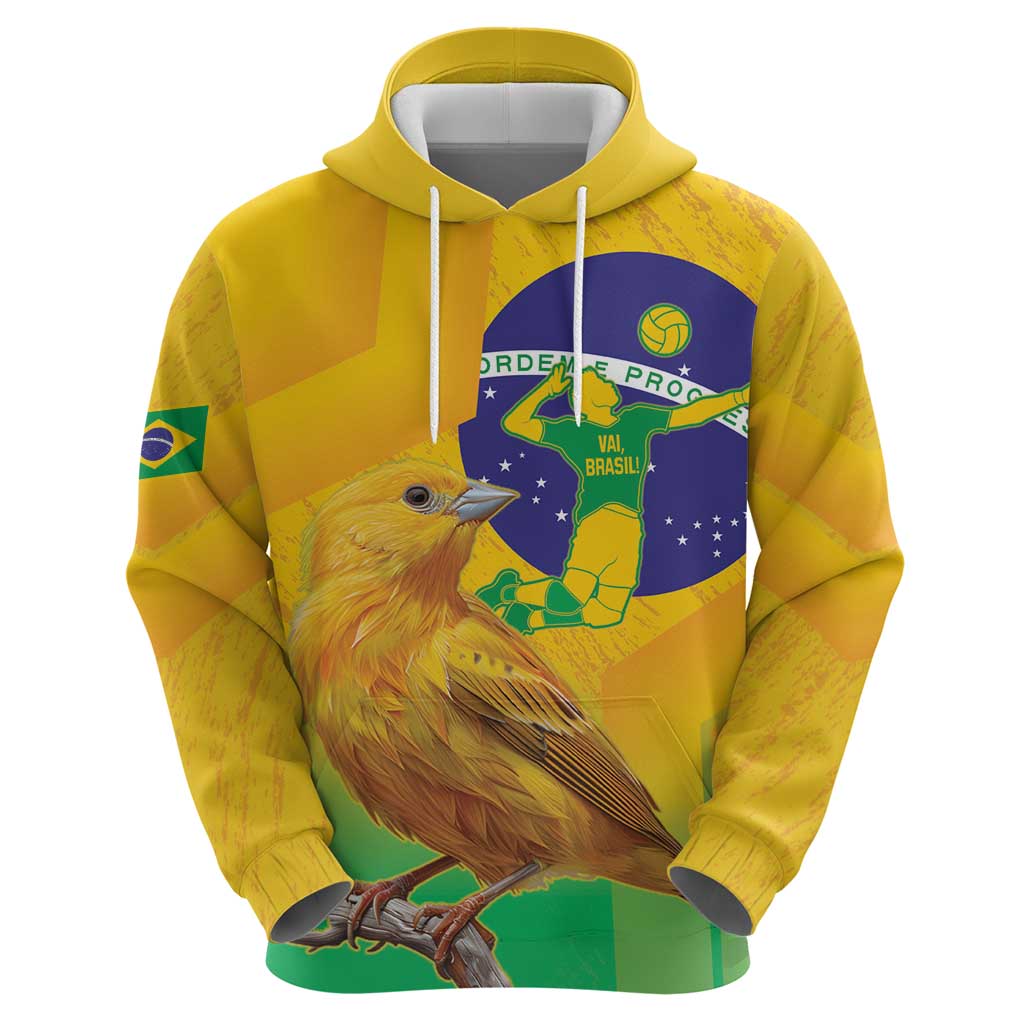 Brasil Volleyball Hoodie Go Champions Canario-da-terra LT14