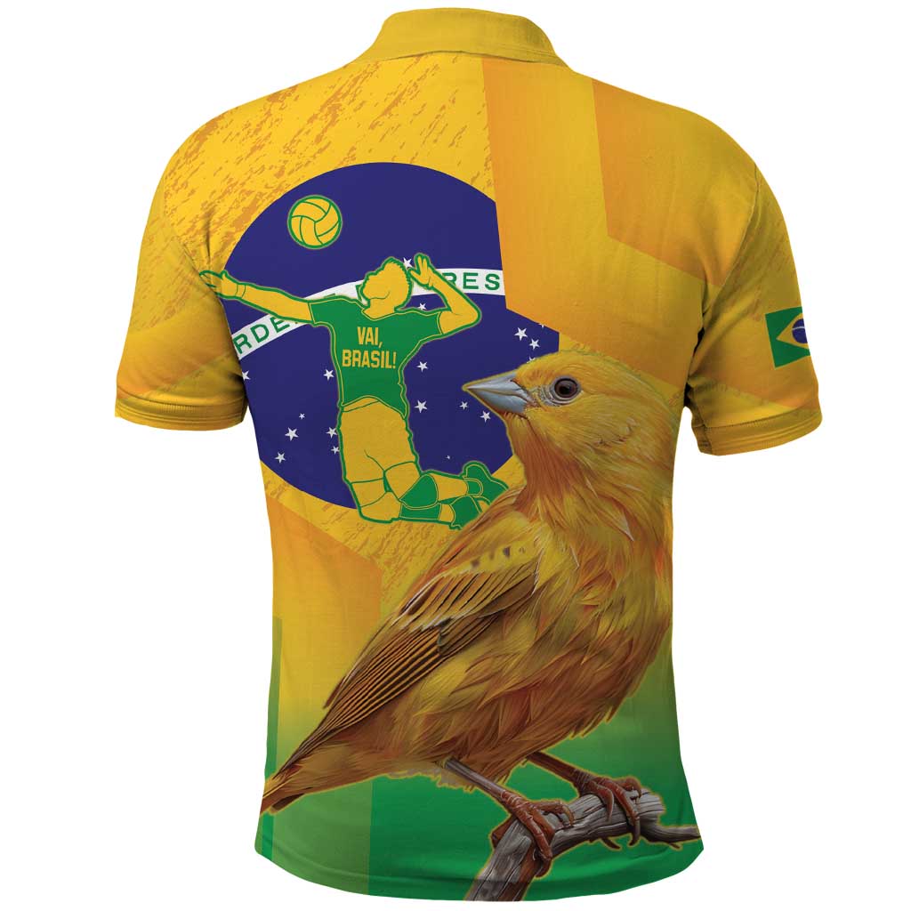 Brasil Volleyball Polo Shirt Go Champions Canario-da-terra LT14