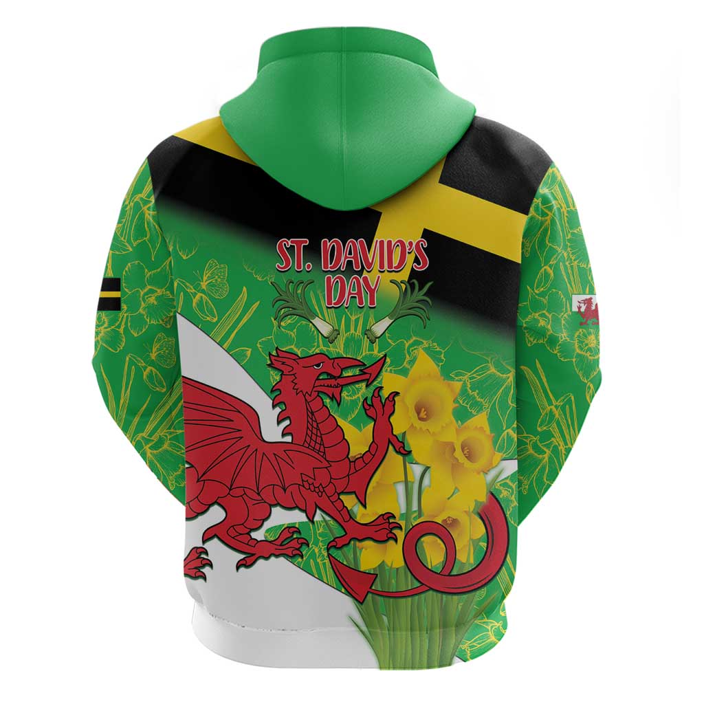 Wales Saint David's Day Hoodie Welsh Dragon Dydd Gwyl Dewi Hapus! LT14