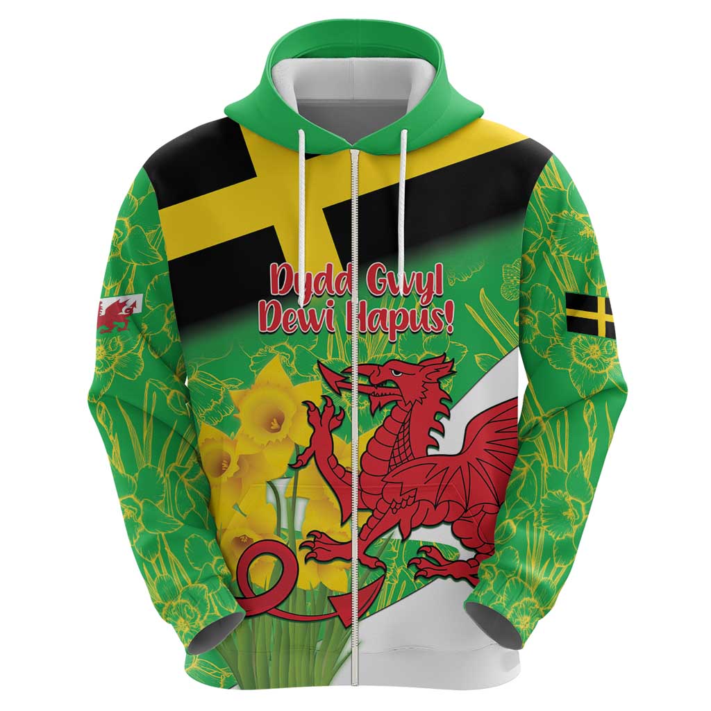 Wales Saint David's Day Hoodie Welsh Dragon Dydd Gwyl Dewi Hapus! LT14