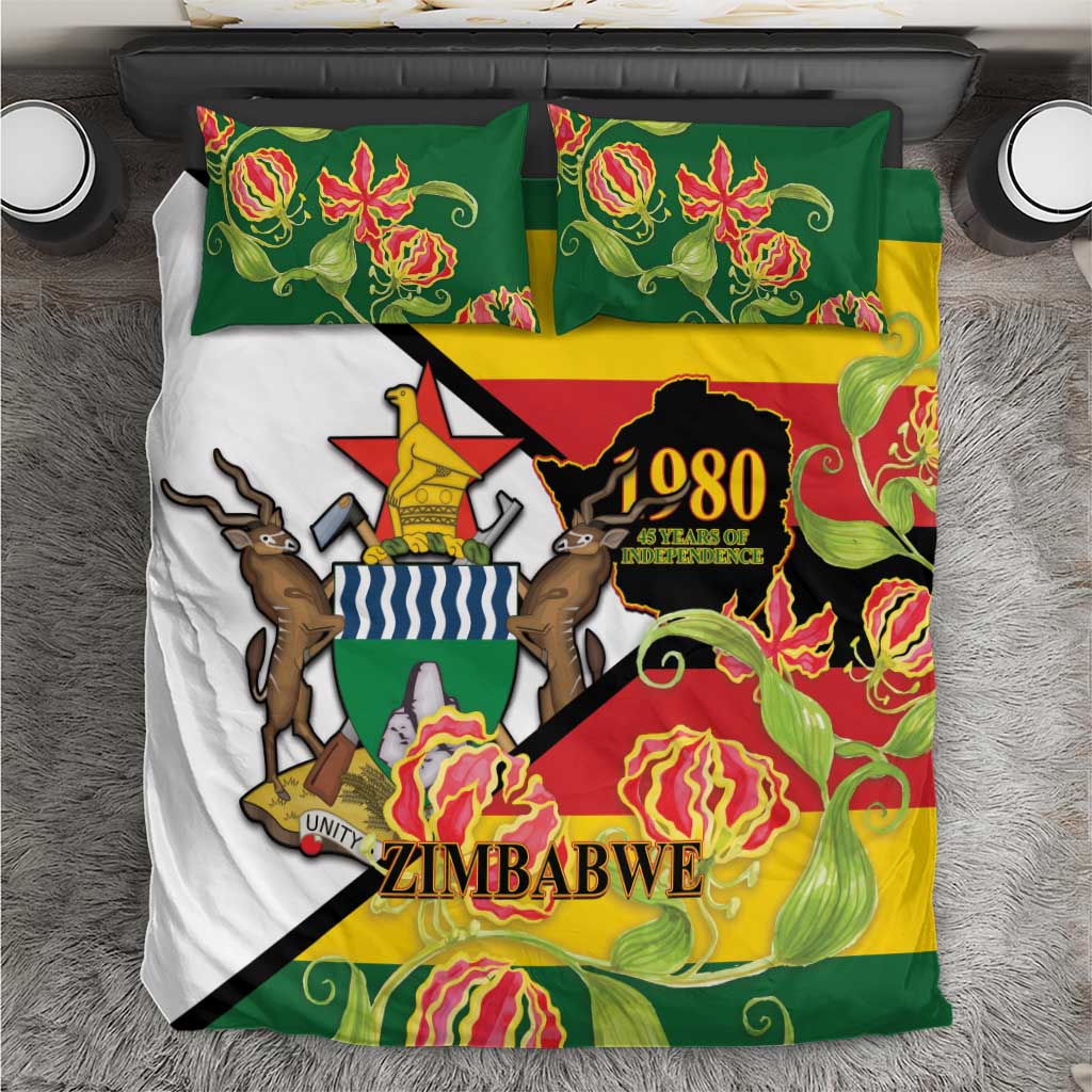 Nyika yeZimbabwe Bedding Set Happy Independence Day - Flame Lily Flowers LT14