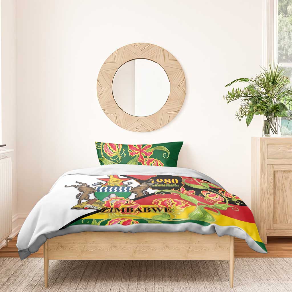 Nyika yeZimbabwe Bedding Set Happy Independence Day - Flame Lily Flowers LT14