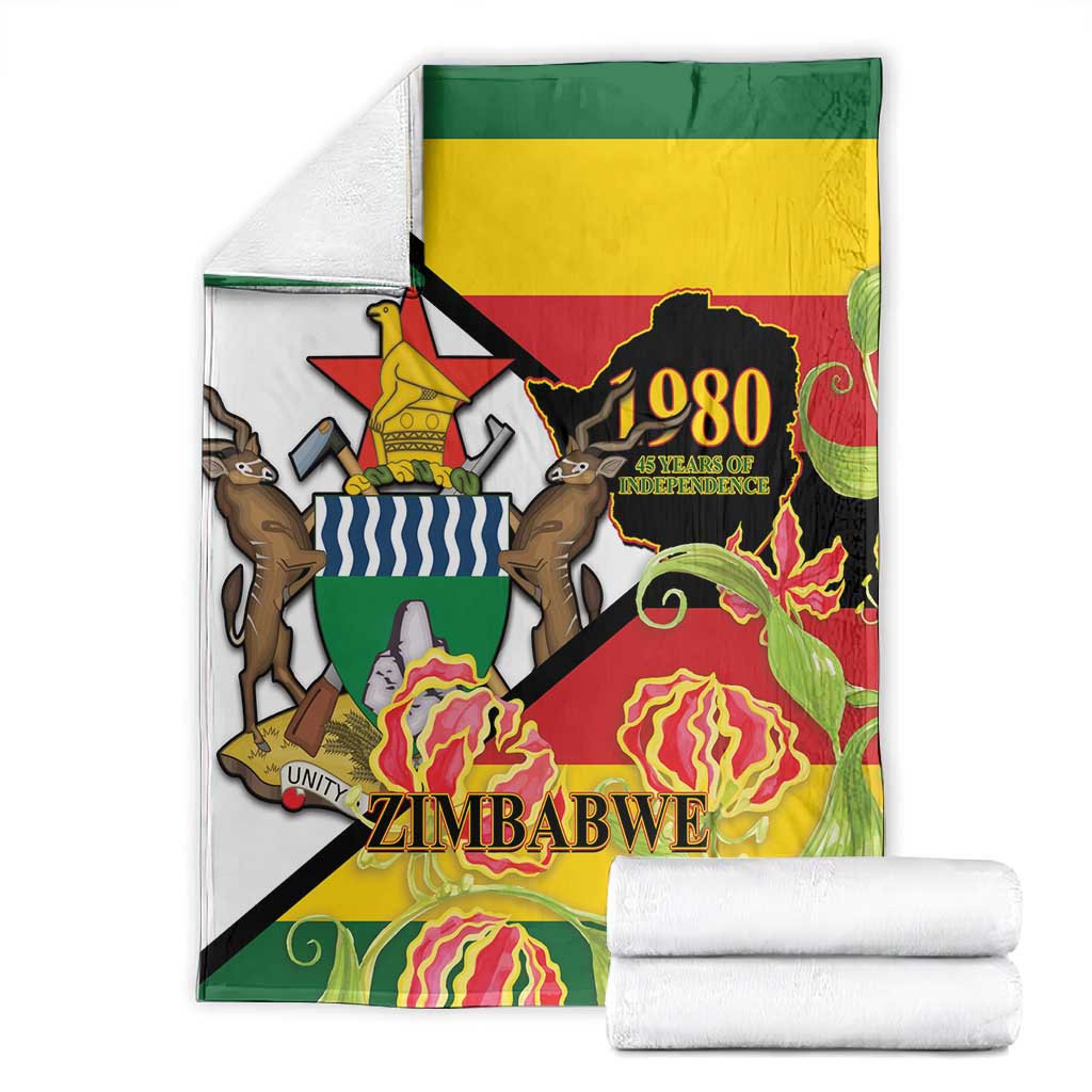 Nyika yeZimbabwe Blanket Happy Independence Day - Flame Lily Flowers LT14