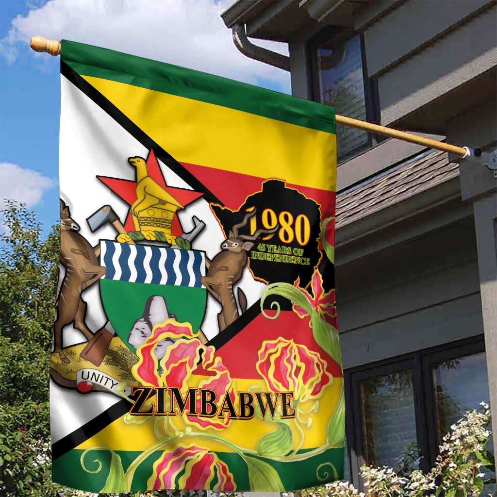 Nyika yeZimbabwe Garden Flag Happy Independence Day - Flame Lily Flowers LT14