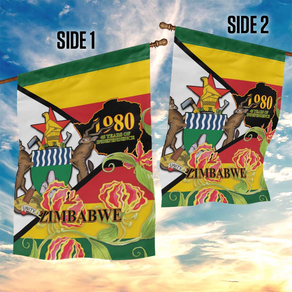 Nyika yeZimbabwe Garden Flag Happy Independence Day - Flame Lily Flowers LT14