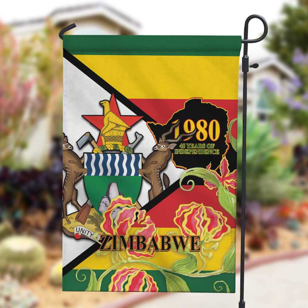 Nyika yeZimbabwe Garden Flag Happy Independence Day - Flame Lily Flowers LT14