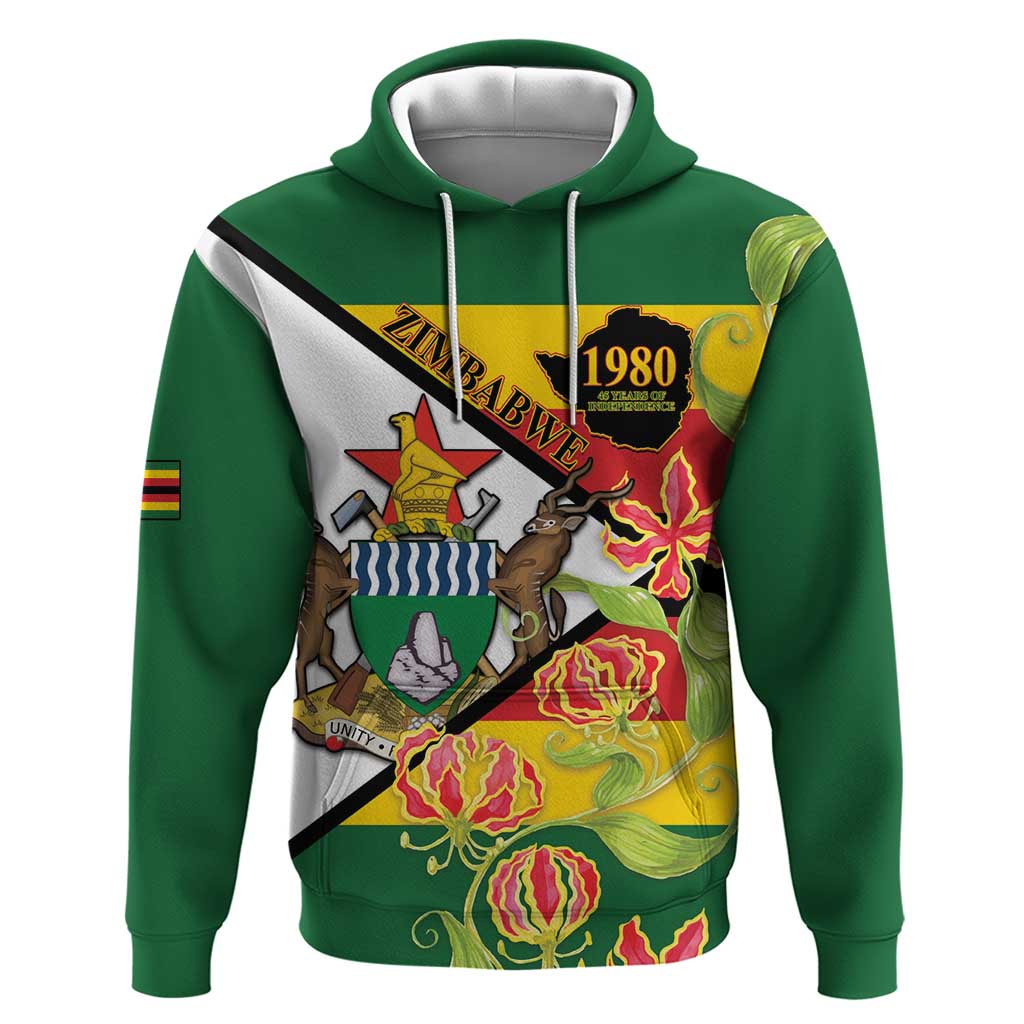 Zimbabwe Independence Day Hoodie Happy 45 Years Of Independence LT14