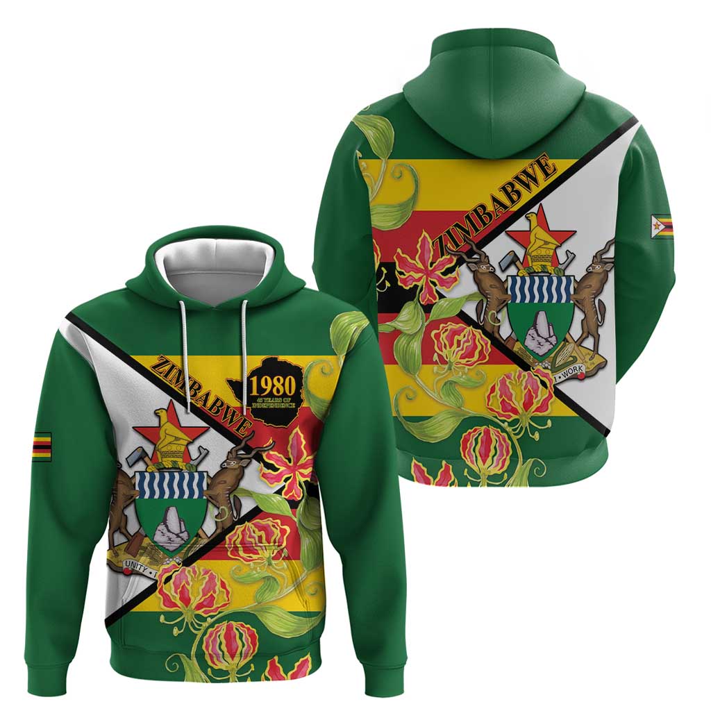 Zimbabwe Independence Day Hoodie Happy 45 Years Of Independence LT14