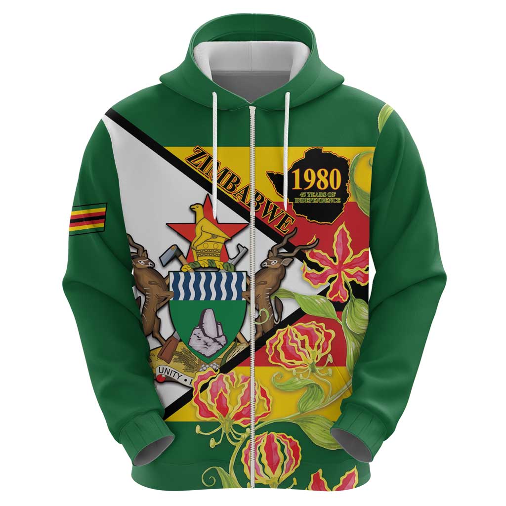 Zimbabwe Independence Day Hoodie Happy 45 Years Of Independence LT14