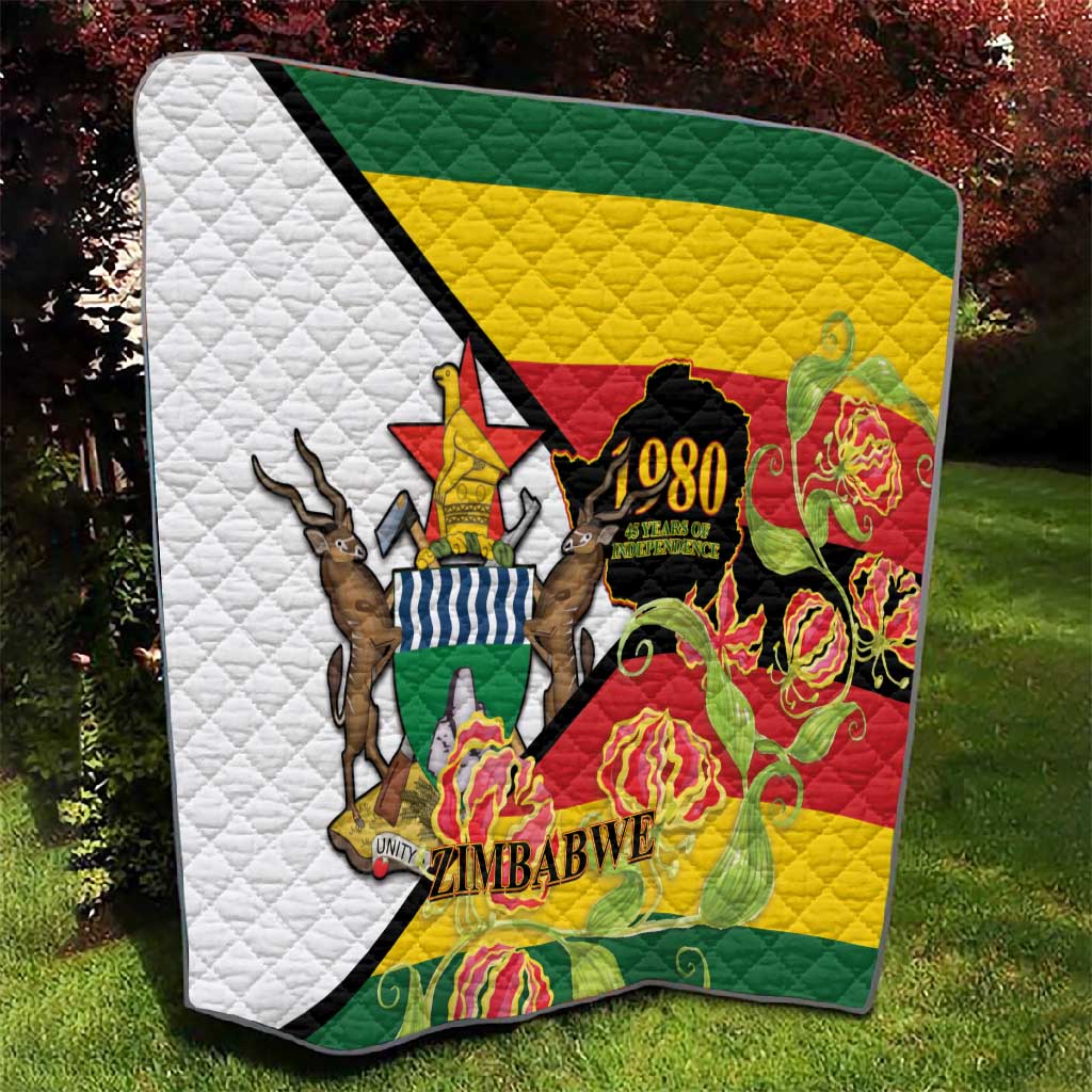 Nyika yeZimbabwe Quilt Happy Independence Day - Flame Lily Flowers LT14