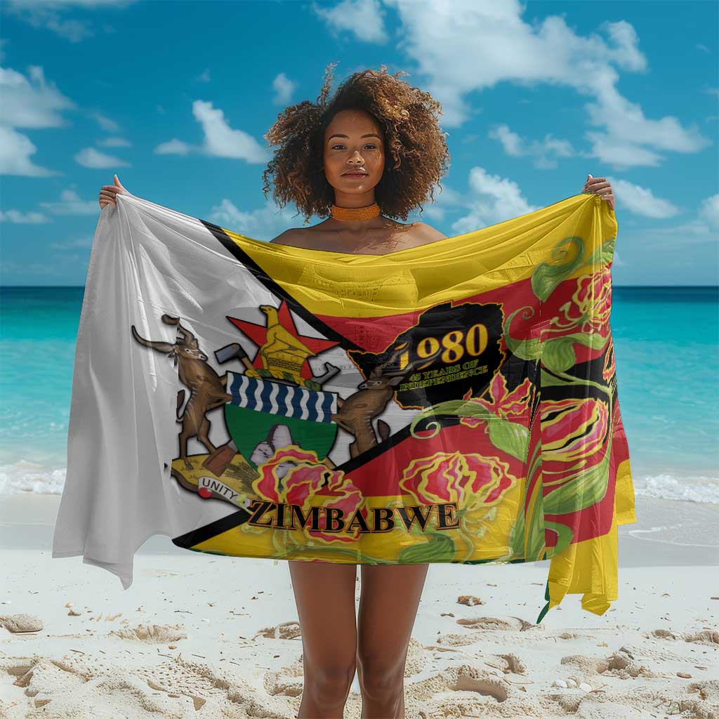 Nyika yeZimbabwe Sarong Happy Independence Day - Flame Lily Flowers LT14