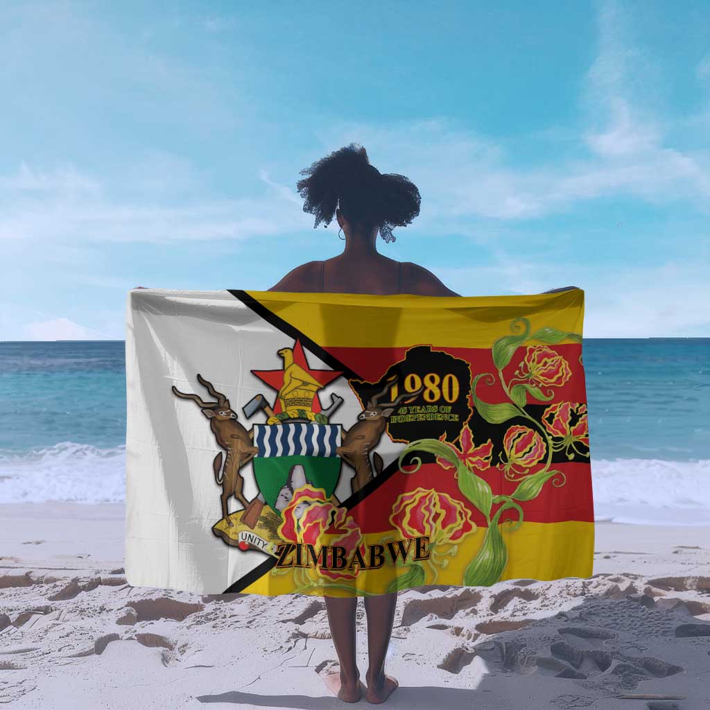 Nyika yeZimbabwe Sarong Happy Independence Day - Flame Lily Flowers LT14