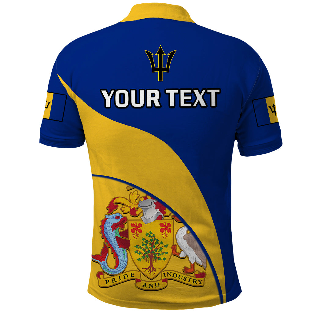 Custom Barbados Polo Shirt Barbadian Coat Of Arms LT14