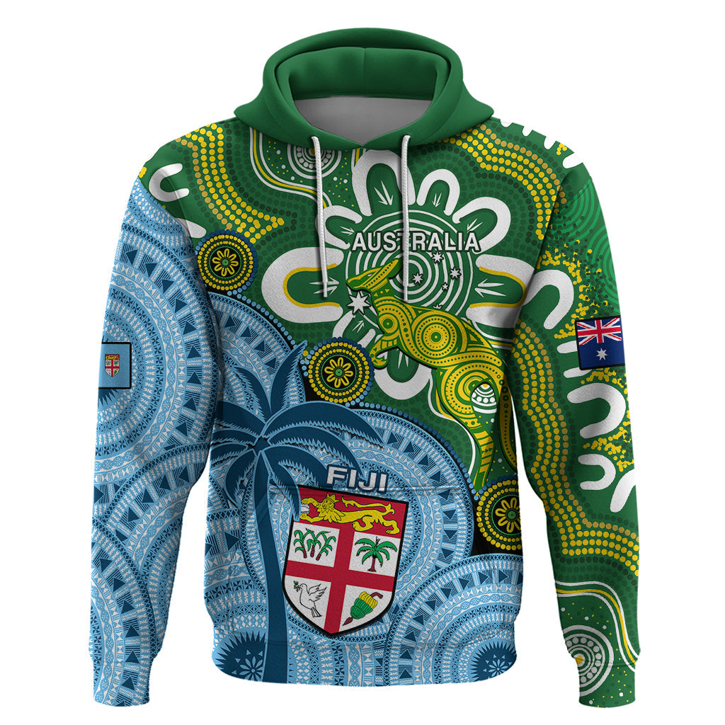 Australia And Fiji Hoodie Aboriginal Mix Fijian Tapa Unique Style LT14