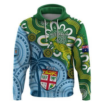 Australia And Fiji Hoodie Aboriginal Mix Fijian Tapa Unique Style LT14