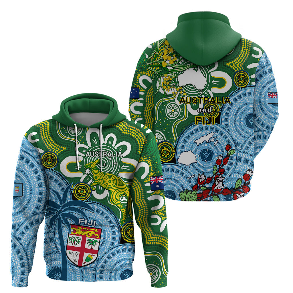 Australia And Fiji Hoodie Aboriginal Mix Fijian Tapa Unique Style LT14