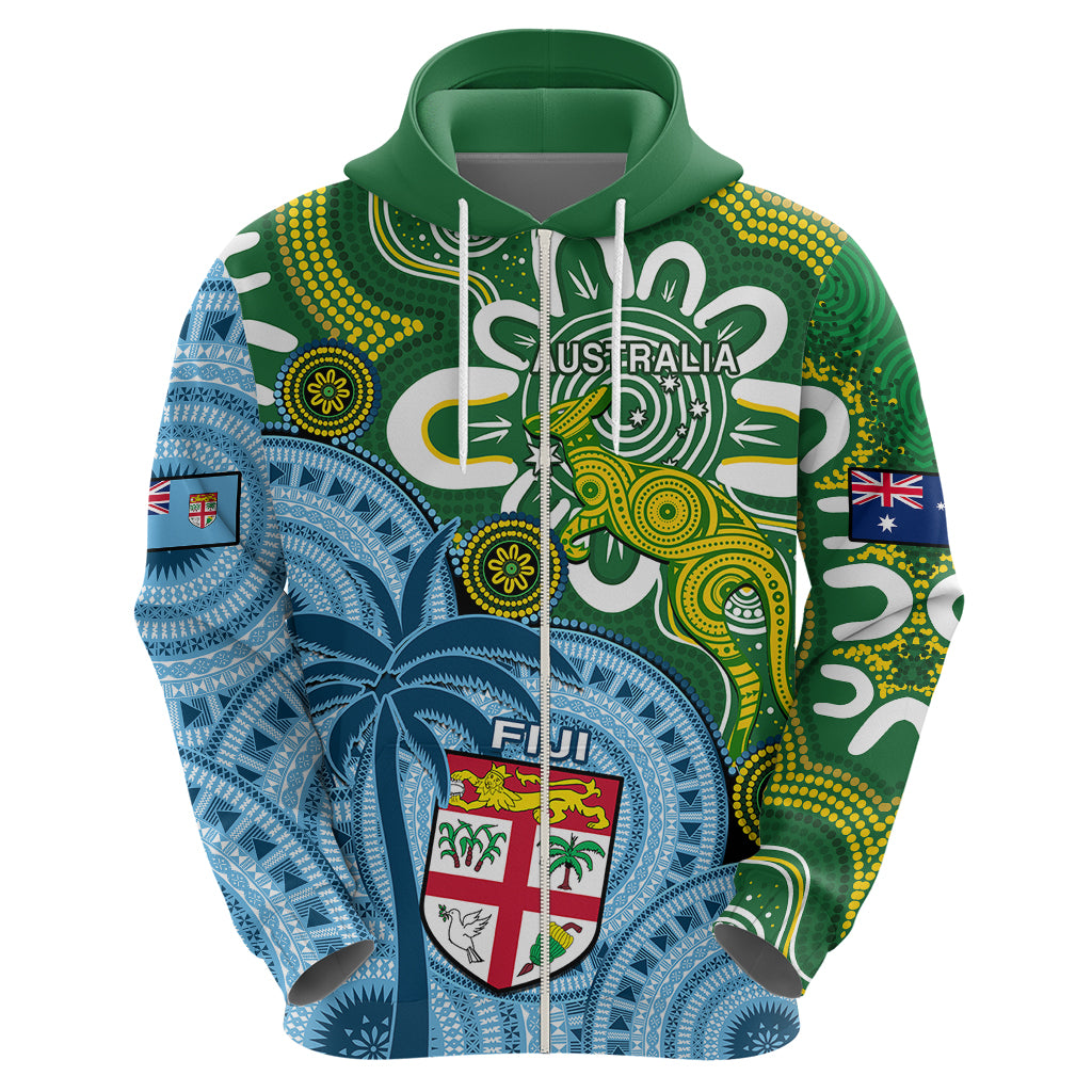 Australia And Fiji Hoodie Aboriginal Mix Fijian Tapa Unique Style LT14