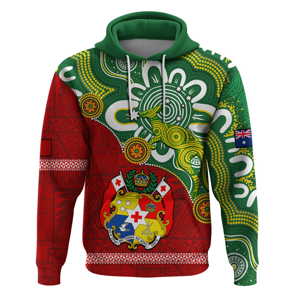 Australia And Tonga Hoodie Aboriginal Mix Tongan Ngatu Unique Style LT14