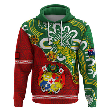 Australia And Tonga Hoodie Aboriginal Mix Tongan Ngatu Unique Style LT14