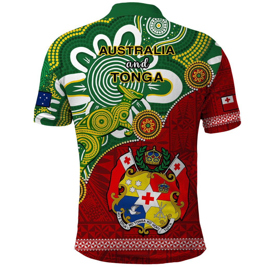 Australia And Tonga Polo Shirt Aboriginal Mix Tongan Ngatu Unique Style LT14