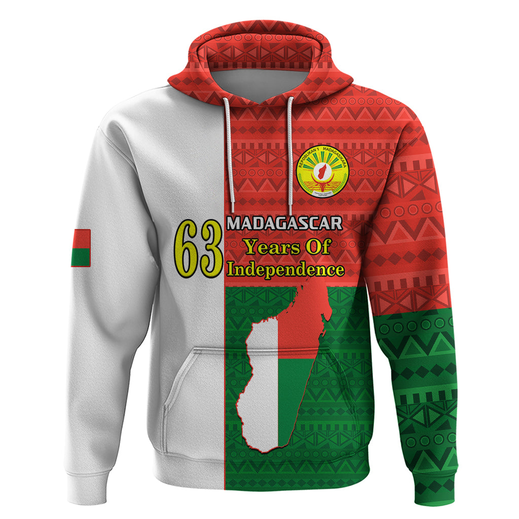 Personalised 26 June Madagascar Independence Day Hoodie Madagasikara African Pattern LT14