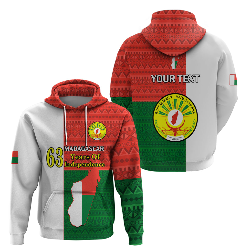 Personalised 26 June Madagascar Independence Day Hoodie Madagasikara African Pattern LT14