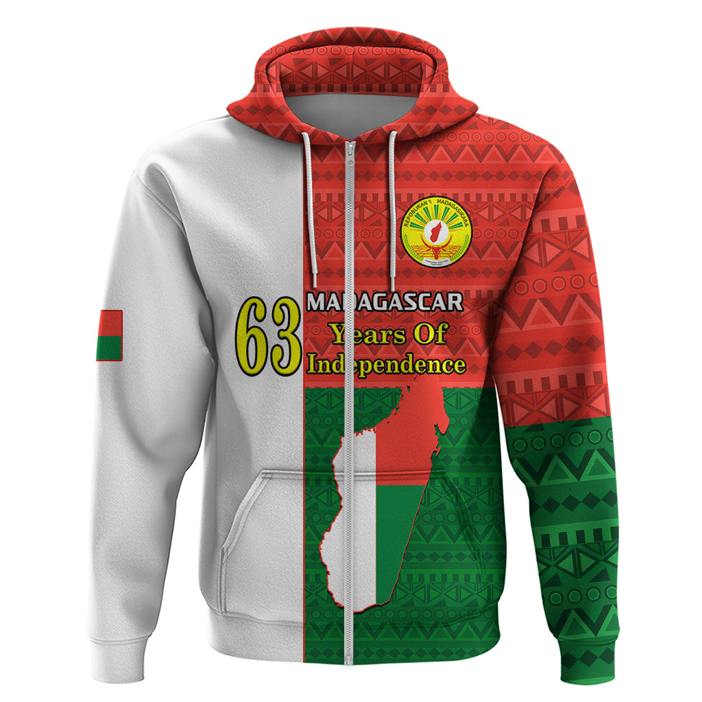 Personalised 26 June Madagascar Independence Day Hoodie Madagasikara African Pattern LT14