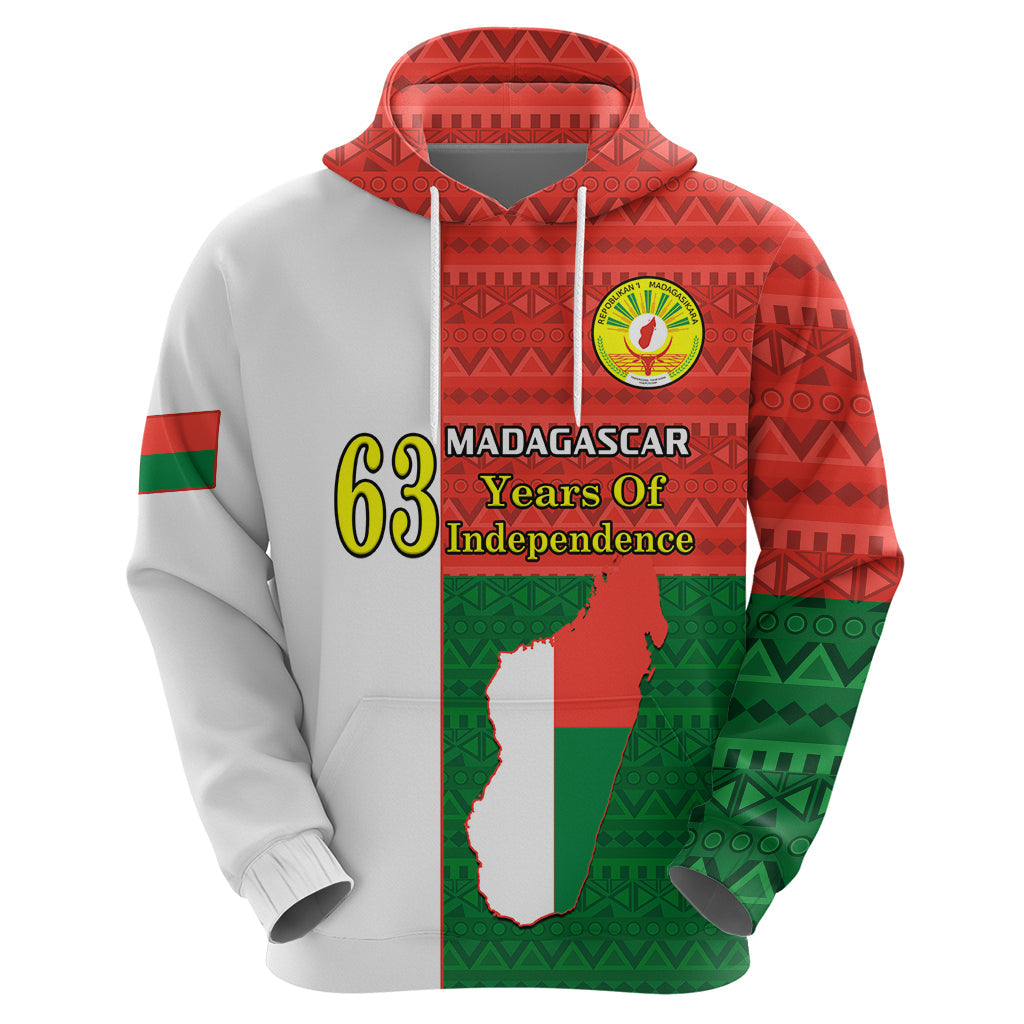 Personalised 26 June Madagascar Independence Day Hoodie Madagasikara African Pattern LT14
